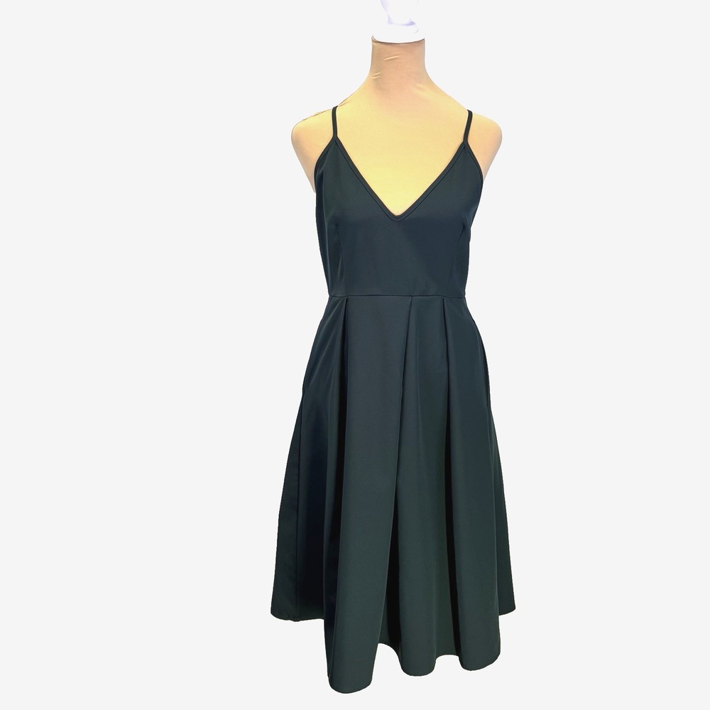 Eliacher Woman s Deep V‎ Party Dress Size 6 Green Elegant Classy Cocktail Party